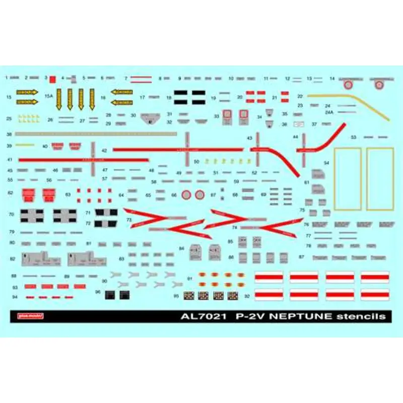 Rechtstreeks Van De Fabrikant Sticker Lockheed P2V-7 Neptune stencilling (ontworpen om te gebruiken met Hasegawa en Revell kits)
