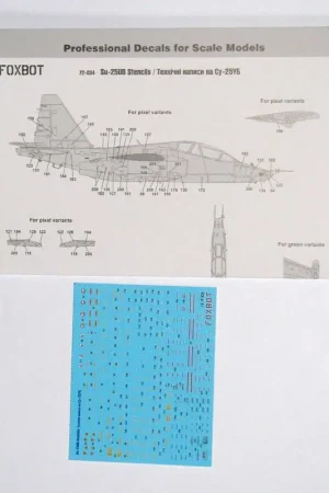 Sticker Stencils voor Sukhoi Su-25UB Decal Korting