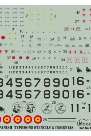 Sticker Spaanse Tyfoons-stencils en insignes Decal Populair