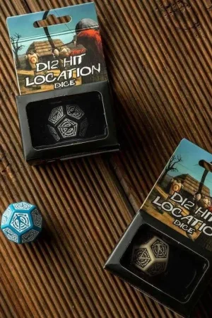 RPG Hit Location Die D12 black & white Koop Online