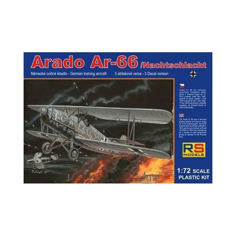 Seizoensaanbieding RS-modellen 92063 ARADO 66 NACHTSCHLACHT eenzitter 1/72 Schaalmodel