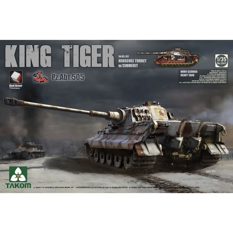 Beperkt Aanbod Pz.Kpfw.VI King Tiger met Henschel Turret, Zimmerit en Binnenlandse Zaken, Special Edition PzAbt 505. Duitse Heavy Tank Sd.Kfz.1