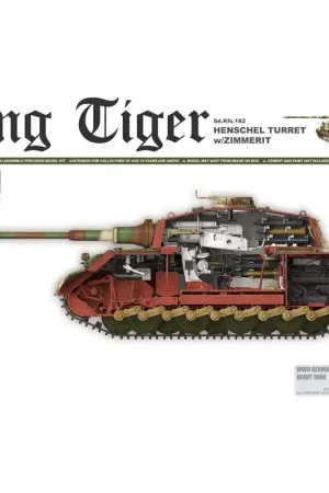 Beperkte Voorraad Pz.Kpfw.VI King Tiger met Henschel Turret, Zimmerit en Binnenlandse Zaken.Duitse Heavy Tank Sd.Kfz.182