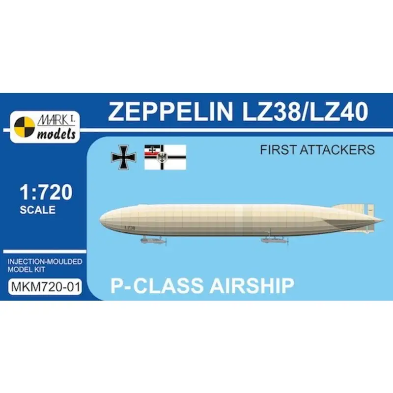 Actieprijs First Aanvallers' Zeppelin P-klasse LZ38 / LZ40 (Keizer Duitse Flying Corps, Duitse Keizerlijke Marine) star luchtschip (of luch