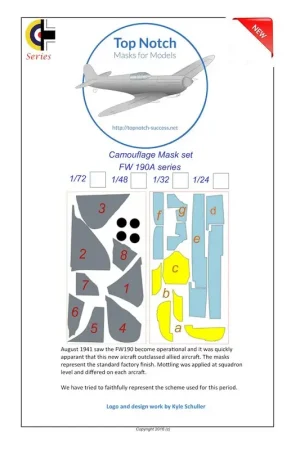 Seizoensaanbieding Focke-Wulf Fw-190A patroon van de camouflage verf Mask Accessoire