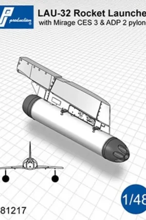 Gratis Retour LAU-32 raketten manager met pylon.Set van 2 pods met CES-3 masten ontworpen voor gebruik met Mirage III / 5