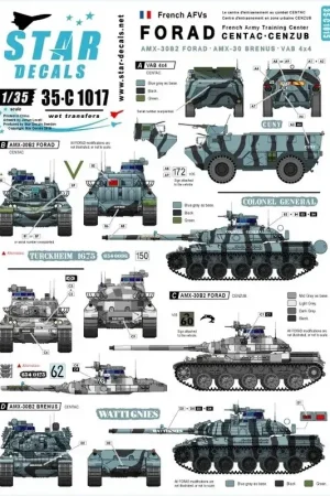 FORAD opleidingscentrum.AMX-30 B2, AMX-30 B2 BRENNUS en VAB 4x4 APC.[AMX-30B2 Franse Main Battle Tank] Speciale Aanbieding