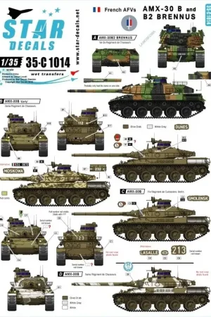 Aanbieding AMX-30B2 Franse Main Battle Tank Brennus Franse AMX-30B Decal