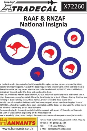 Hete Deal Sticker Royal Austrailian / RAAF en Royal New Zealand / RNZAF Luchtmacht roundels.Diverse maten.