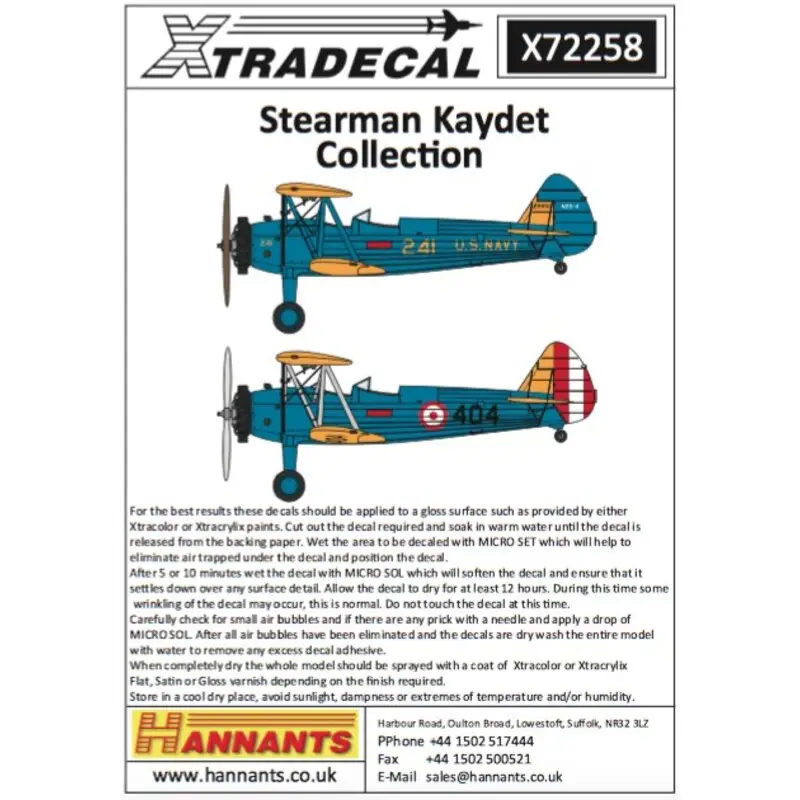 Koopje Sticker Boeing Stearman Kaydet (12) BuNo 07103/103 USN NAS Corpus Christi 1943 overall geel met blauwe romp band - BuNo 39123/73