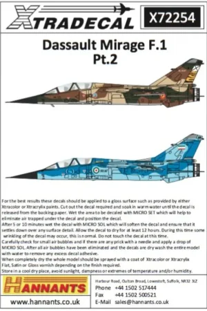 Sticker Dassault Mirage F.1B Deel 2 Twee zitplaatsen (9) F1ED 3-6407 / 10 Islamitische Republiek Iran AF, Teheran 2013 - F1B 502 Hete Deal