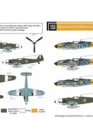 Veilige Betaling Sticker Messerschmitt Bf-109G-6 Finse Dienst WWII Decal