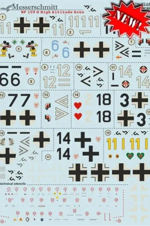 Goedkoop Sticker Messerschmitt Bf-109G High Altitude Ace Decal
