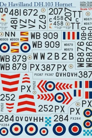 Betaalbaar Sticker De Havilland DH.103 Hornet Decal