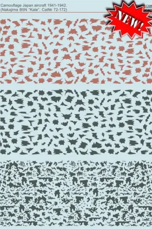 Sticker Camouflage voor Japan vliegtuigen 1941-1942 [Nakajima B5N2 'Kate' B5N1] Decal Aanbieding
