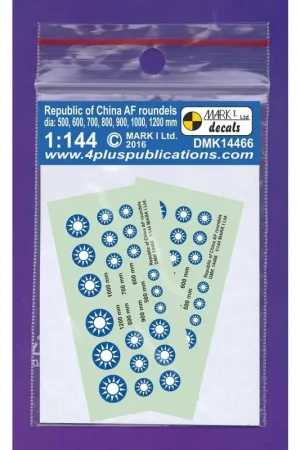 Sticker ROCAF roundels (dia 500,600,700,800,900,1000,1200 mm), 2 setsscale diameter: 3,5-4,2 - 4,9-5,6 - 6,3-6,9 - 8,3 mm Alleen Vandaag