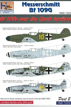 Sticker Messerschmitt Bf-109's Over de Tsjechische Territory, Pt.2 Decal Goedkoop