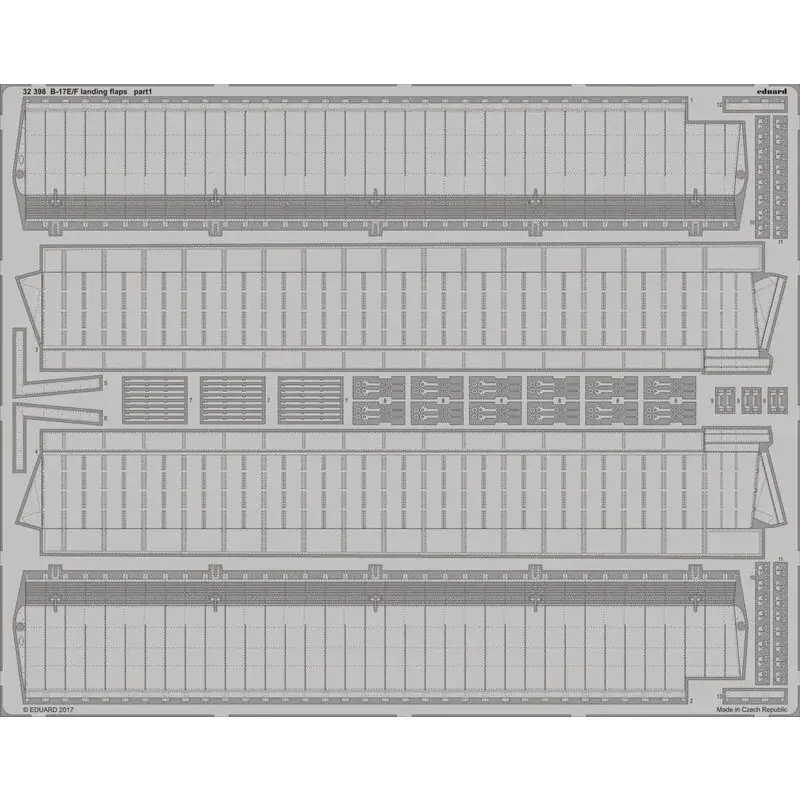 Populair Boeing B-17E / F Flying Fortress landingskleppen (ontworpen voor gebruik met Hong Kong Model Models kits)