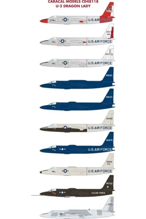 Sticker Lockheed U-2A / C Dragon Lady Onze nieuwe sticker blad voor de U-2 spyplane biedt 10 markering opties voor deze zeer bel Direct Verzonden