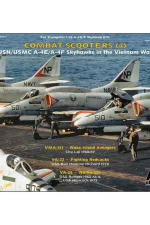 Sticker Combat Scooters (4) - USN / USMC Douglas A-4E / A-4F Skyhawks in de Vietnam WarThis Deel 4 stickervel richt zich op drie Koop Online