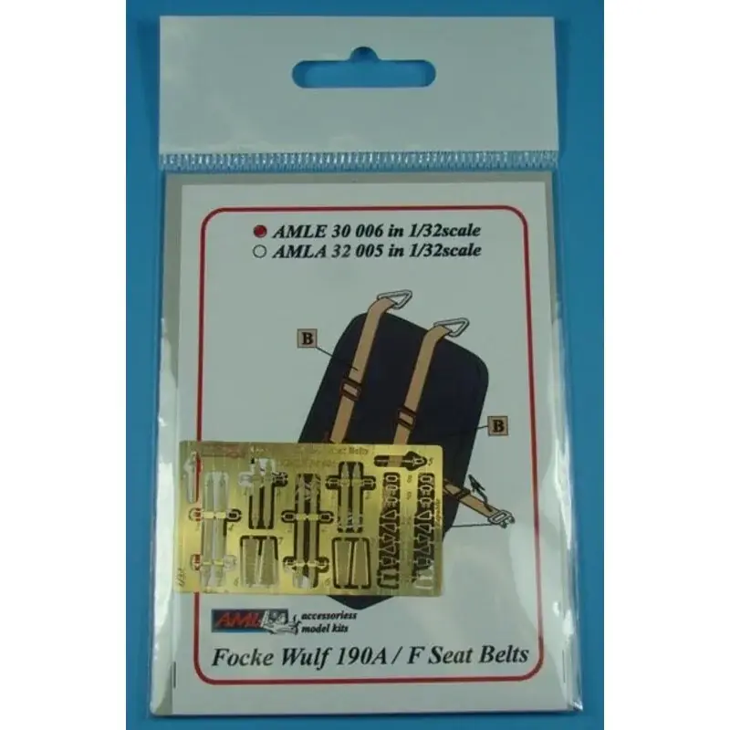 Superprijs Focke-Wulf Fw-190 PE veiligheidsgordels (ontworpen voor gebruik met Hasegawa en Revell kits) [Fw-190A-5 Fw-190A-6 Fw-190A-7 Fw-1