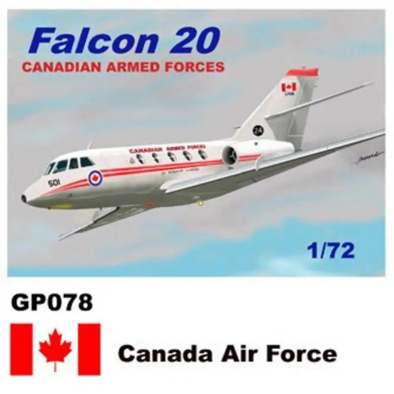 Dassault-Mystere Falcon 20 muurstickers Canada Air Force Schaalmodel Veilige Betaling
