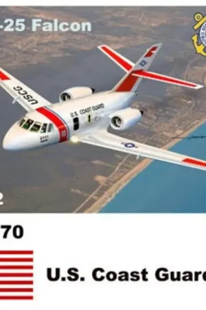 Lage Kosten Dassault-Mystere HU-25 Falcon Decals US Coast Guards Schaalmodel