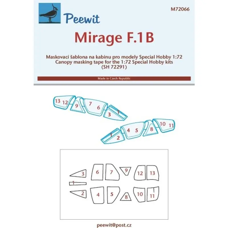 Shop Nu Dassault Mirage F.1B (ontworpen om te worden gebruikt in combinatie met Special Hobby kits)
