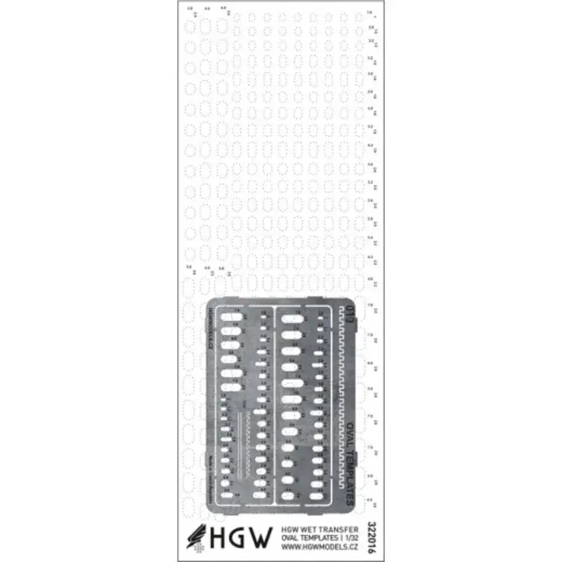Beperkt Aanbod Oval Templates Plus - Positief klinknagels Set bestaat uit positieve klinknagels in 1/32 schaal en foto-geëtste templates gemaak