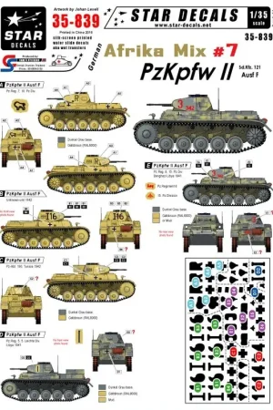 Duitse Afrika Korps Mix # 7 - Pz.Kpfw.II Ausf.F 5. Leichte Div, 10. Pz.Div, 15. Pz.Div. Uitverkoop