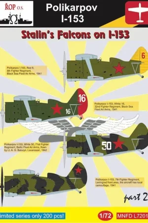 Betaalbaar Sticker Polikarpov I-153 - Stalin Falcons op de I-153, deel 2 Decal