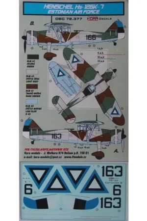 Koop Vandaag Sticker Henschel Hs 126K-7 Estonian Air Force Decal