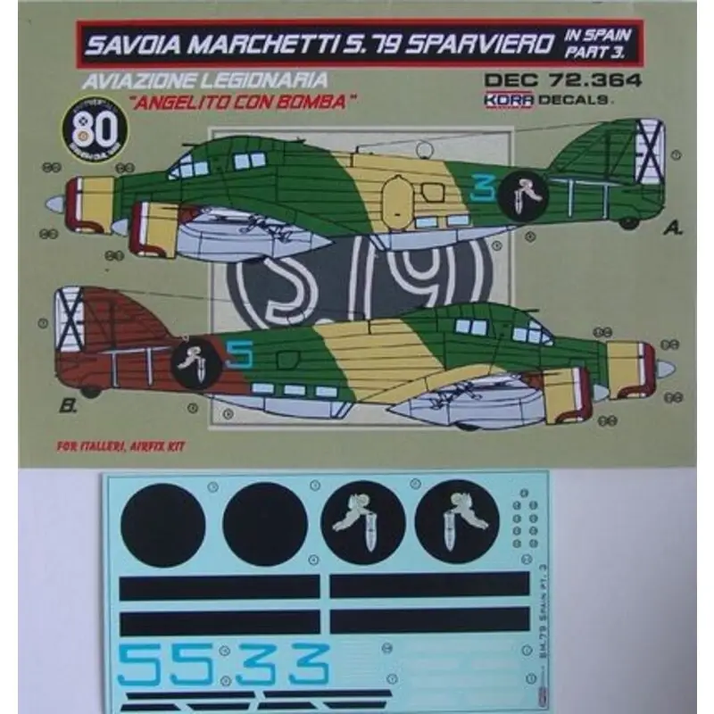 Dagaanbieding Sticker Savoia-Marchetti SM.79 Sparviero in Spanje Vol.3 Decal
