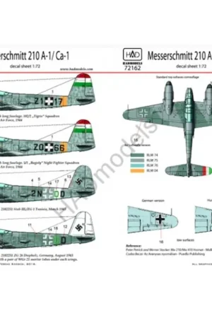 Superprijs Sticker Messerschmitt Me 210 deel 1 Decal