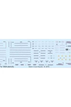 Sticker Focke-Wulf Fw 190A stencils (ontworpen voor gebruik met Eduard kits)! Decal Tijdelijk Beschikbaar