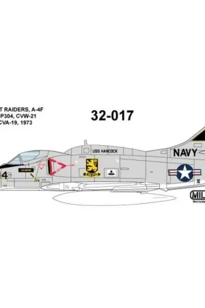 Weekendaanbieding Sticker Douglas A-4F Skyhawk Skyhawk VA-212 Rampart Raiders 1976 USS HANCOCK CVA-19