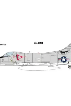 Sticker A-4 Skyhawk HI / VIZ DATA STENCILS Decal Betaalbaar