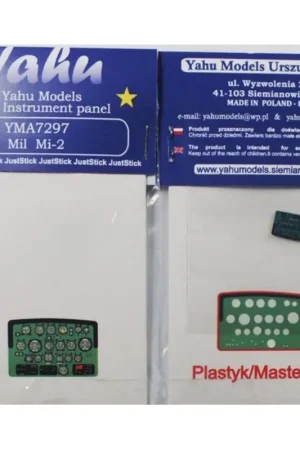 Gratis Retour Mil Mi-2 Photoetched instrument panels. Coloured. Ready to fit in a model (JustStick) (designed to be used with Mastercraft and