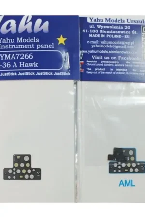 Nu Kopen P-36A Hawk Photoetched instrument panels. Coloured. Ready to fit in a model (JustStick) (designed to be used with AML kits)