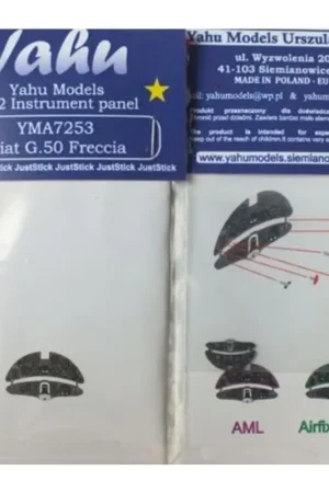 Fiat G.50 Photoetched instrument panels. Coloured. Ready to fit in a model (JustStick) (designed to be used with AML kits) Laatste Kans