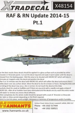 Shop Nu Sticker RAF/RN Update 2015 (4)Battle of Britain and 100th Anniversary colourful schemesPanavia Tornado GR.4 ZA461 XV(R) Sqn 100t