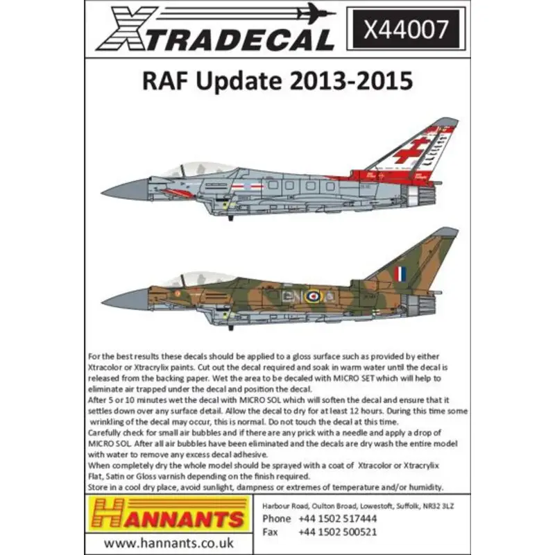 Sticker RAF Update 2013-2015 Please note this decal is 1:144 scale and NOT 1:48 scale as reviewed in Scale Aviation Modeller.(13 Betrouwbaar