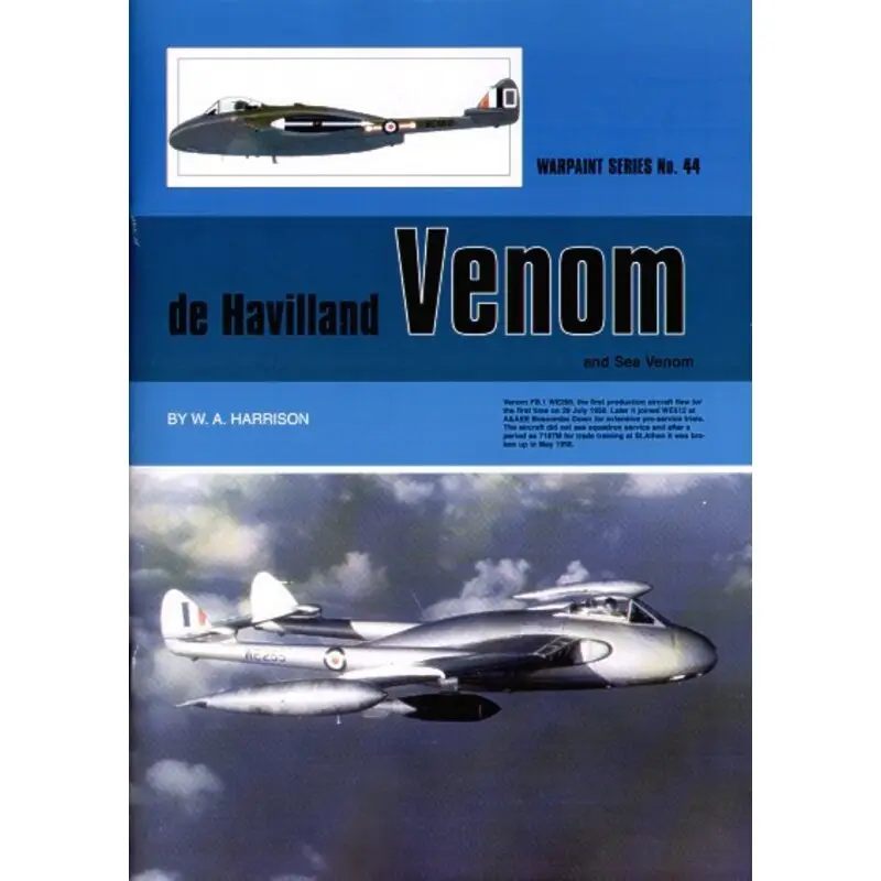 Boek de Havilland Venom and Sea Venom (Hall Park Books Limited) Fabrieksprijs
