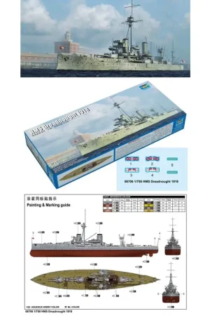 HMS Dreadnought 1918 Schaalmodel Populair