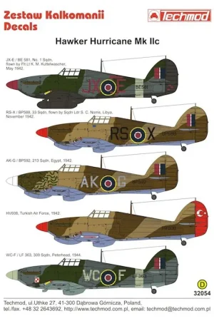 Sticker Hawker Hurricane Mk.IIC Decal Seizoensaanbieding
