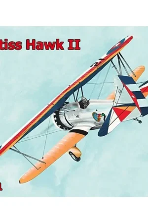 Laatste Versie Curtiss Hawk II with wheels and floats. Decals for Cuba, Columbia and Germany. Schaalmodel