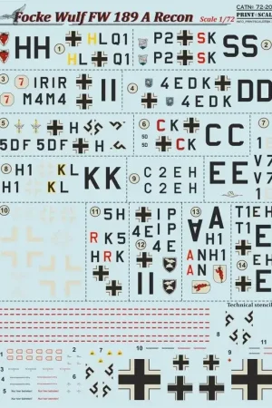 Sticker Focke-Wulf Fw 189A Decal Korting