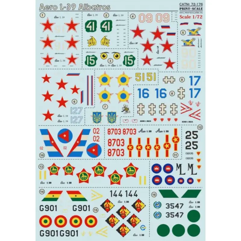 Koopje Sticker Aero L-39 Albatros1. Aero L-39 C Albatros part: 444 minutes and PULP and PAPER PLC, NAVAL aviation number: 91 (p/n 83437