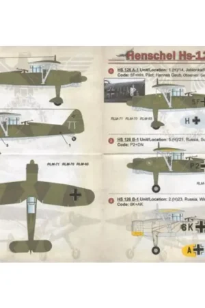 Populair Sticker Henschel Hs 126A-1/Hs 126B-1 [Hs 126B-2] Decal