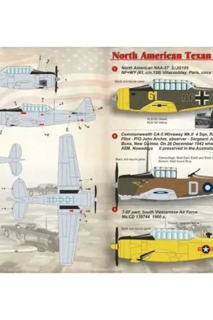 Hete Deal Sticker North-American Texan / 72-151 /1. North-American NAA-57 3./JG105 NF+WY (61, c/n.159) Villacoublay, Paris, circa 1943. 2.